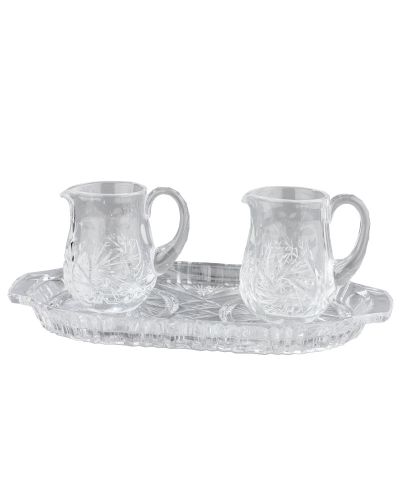Messkännchengarnitur Glas 2 Messkännchen mit Tablett