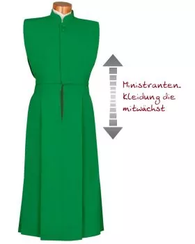 Ministrantenrock 110cm grün Weste & Hosenträger
