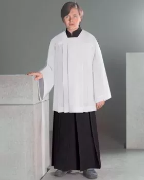 Ministrantenrock schwarz 110cm Weste & Hosenträg.