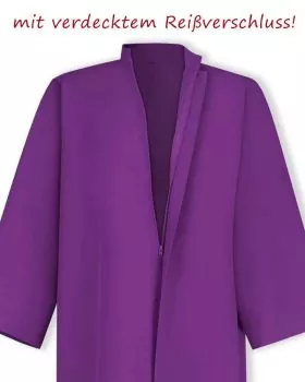 Ministrantentalar violett 140 cm mit Arm 100 % Polyester