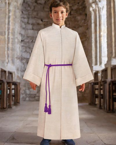 Preview: Zingulum mit Quasten 3 m Baumwolle, Kordel violett