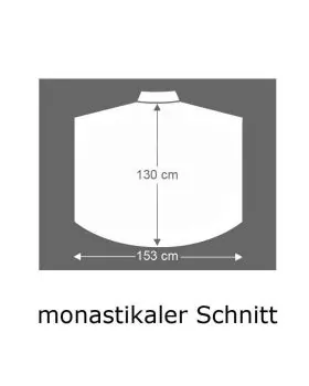 Kasel, Mittelstab gestickt grün, monastikaler Schnitt