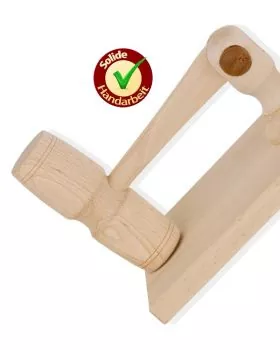 Karfreitagsklapper 23 x 9 cm solides Buchenholz natur, laut!