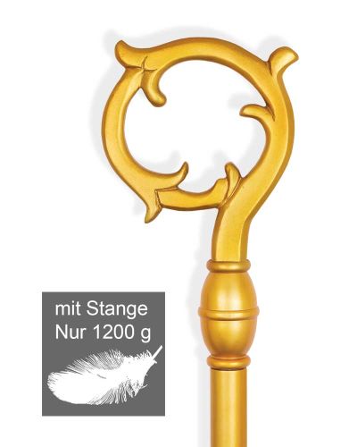 Nikolausstab holzgeschnitzt 3-teilig 200 cm nur 1,2 Kg