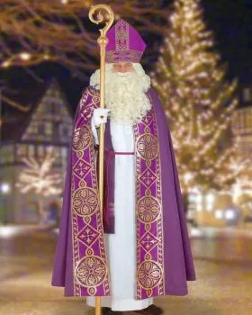 Nikolausmantel violett Nikolauskleidung mit Stola