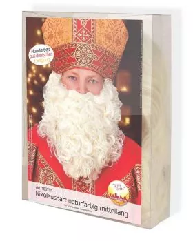 Nikolaus - Bart naturfarbig aus deutscher Fertigung