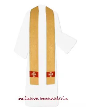 Nikolaus - Kasel gold Kreuzsymbol & Olivenzweig