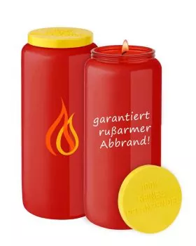 20 Ewiglichtölkerzen 7 Tage Brenner rot Pflanzenöl