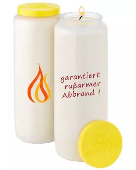20 Ewiglichtölkerzen 9 Tage Brenner 100% Pflanzenöl weiß