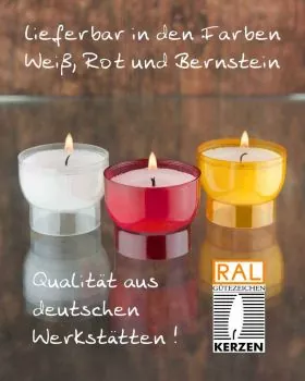 Opferlichter 47 mm Ø, rot 300 Opferkerzen 5 Stunden