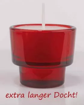 25 Opferlichte rot 50 mm Ø Glas > Der Umwelt Zuliebe!