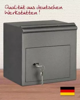 Opferstock mit Eckeinwurf 21,5 x 22 x 15 cm Stahl