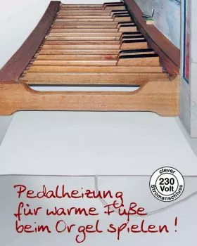 Orgel - Pedalheizung 230 V 60 x 100 cm, Infrarot