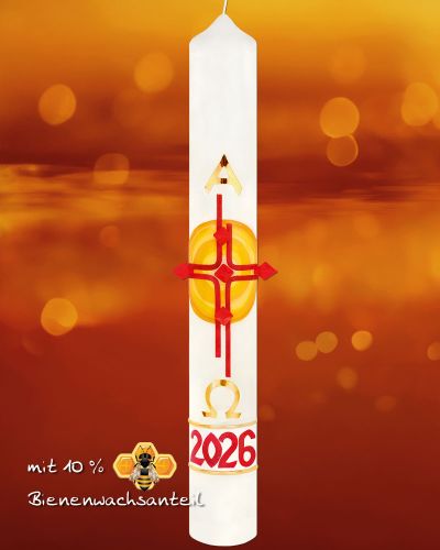 Osterkerze 600 x 80  mm Ostersonne mit Nägeln