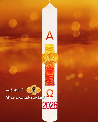 Osterkerze 600 x 80 mm "Spirale der Unendlichkeit"