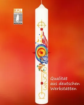 Osterkerze 600 x 80 mm Lobgesang Hl. Franziskus