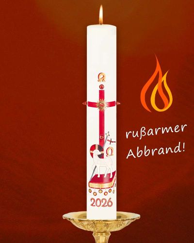 Preview: Osterkerze 600 x 80 mm AGNUS DEI mit Nägeln