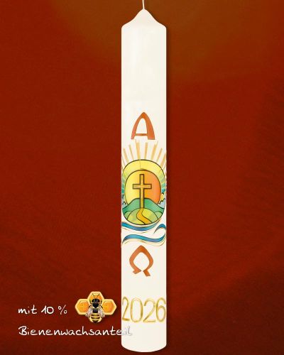 Osterkerze 600 x 80 mm RAL "Ich bin der Weg"