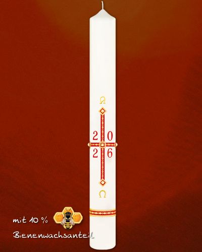 Osterkerze 800 x 80 mm klassisch Kreuz und Nägel