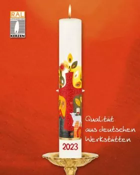 Osterkerze 800 x 80 mm RAL "Ich bin die Auferstehung"