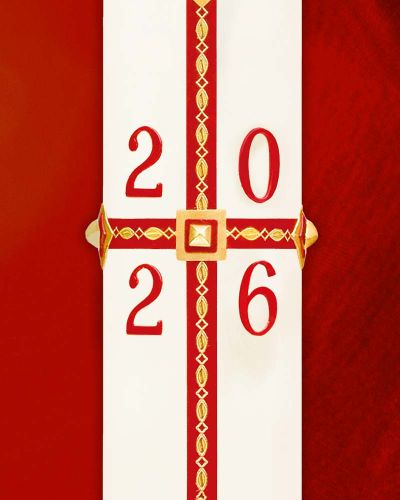 Osterkerze 1000 x 90 mm XXL Kreuzdekor Klassik