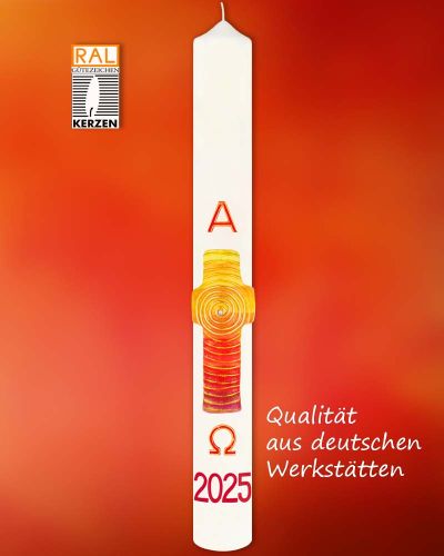 Osterkerze 800 x 80 mm "Spirale der Unendlichkeit"