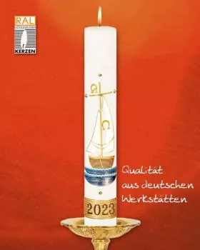 Osterkerze 800 x 80 mm RAL Schiff der Gemeinschaft