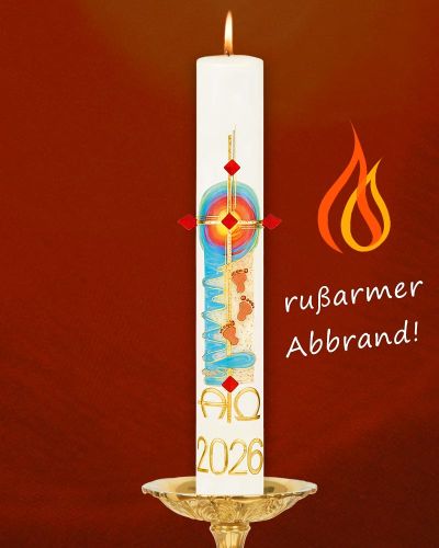 Preview: Osterkerze 1000 x 90 mm "Spuren im Sand" 2024