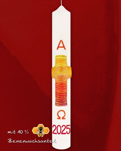 Osterkerze 600 x 80 mm "Spirale der Unendlichkeit"