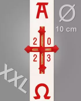 Osterkerze 1000 x 100 mm XXL Kreuz klassisch schlicht