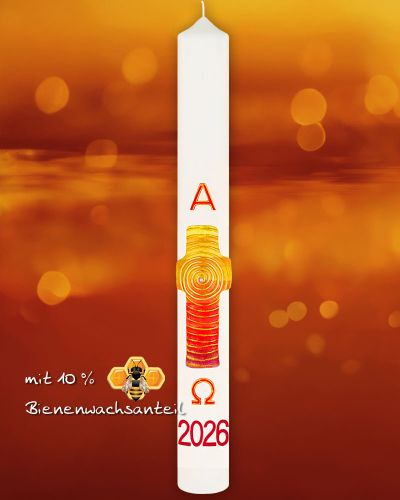 Preview: Osterkerze 800 x 80 mm "Spirale der Unendlichkeit"