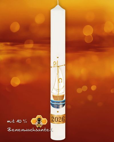 Osterkerze 800 x 80 mm RAL Schiff der Gemeinschaft