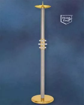 Osterleuchter modern Edelstahl & Messing 110 cm
