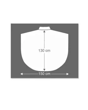 Kasel rot, 130 cm lang schlichtes Kreuz gestickt