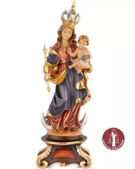 Marienfigur Patrona Bavaria coloriert mit Sockel 44 cm