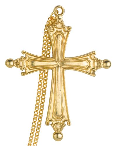 Preview: Pektorale Papst Leo XIV  7,8 x 6,5 cm mit Kette 60 cm