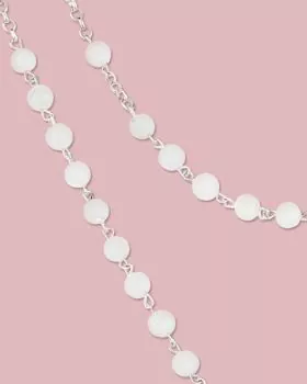 Rosenkranz Kommunion echt Silber Perlmutt 4 mm