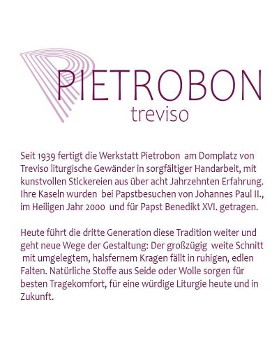 Kasel weiß "Pater Noster" 100% Seide bedruckt