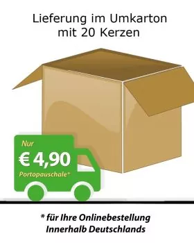 20 AETERNA Kerzen 7 Tage BIOCELLAT Hülle weiß