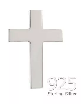 Priesterkreuz 15 x 20 mm Silber, Sicherheitsverschluss