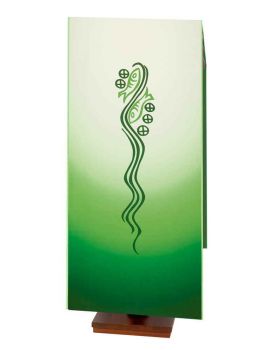 Pultbehang 250 x 54 cm grün mit Fisch und Brot
