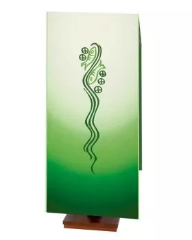 Pultbehang 250 x 54 cm grün mit Fisch und Brot