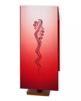 Pultbehang 54 x 250 cm rot, Design Fisch und Brot