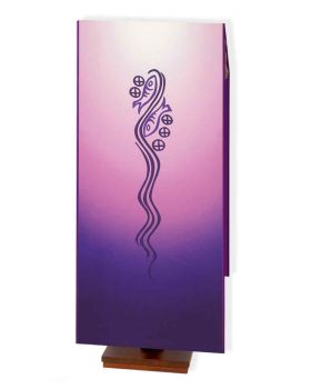 Pultbehang 54 x 250 cm violett mit  Fisch und Brot