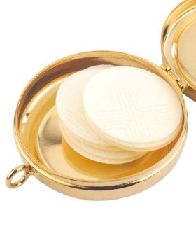 Versehpatene 6 cm Ø mit Olivenholzrelief IHS