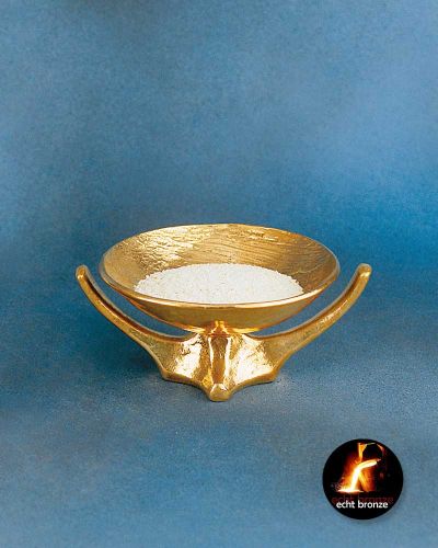 Räucherschale  Bronze gegossen mit Griffen 18 cm