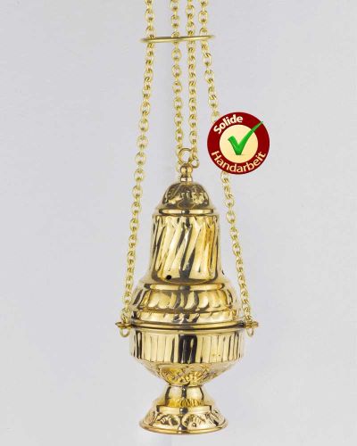 Preview: Rauchfass mit Einsatz 17 cm hoch, Ø 7,5 cmmit 55 cm Kette