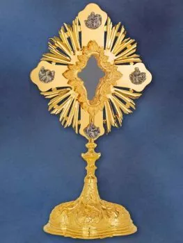 Reliqiuar vier Evangelisten vergoldet 35cm Wettersegen
