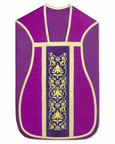 Römische Kasel violett  komplett mit 4tlg Zubehör