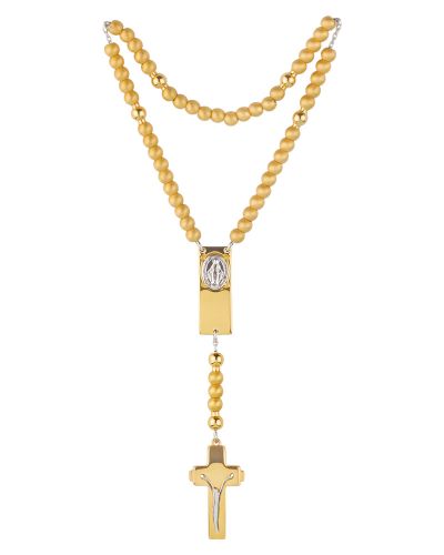 Preview: Rosalet mit gold mattierten Perlen aus Sterling Silber